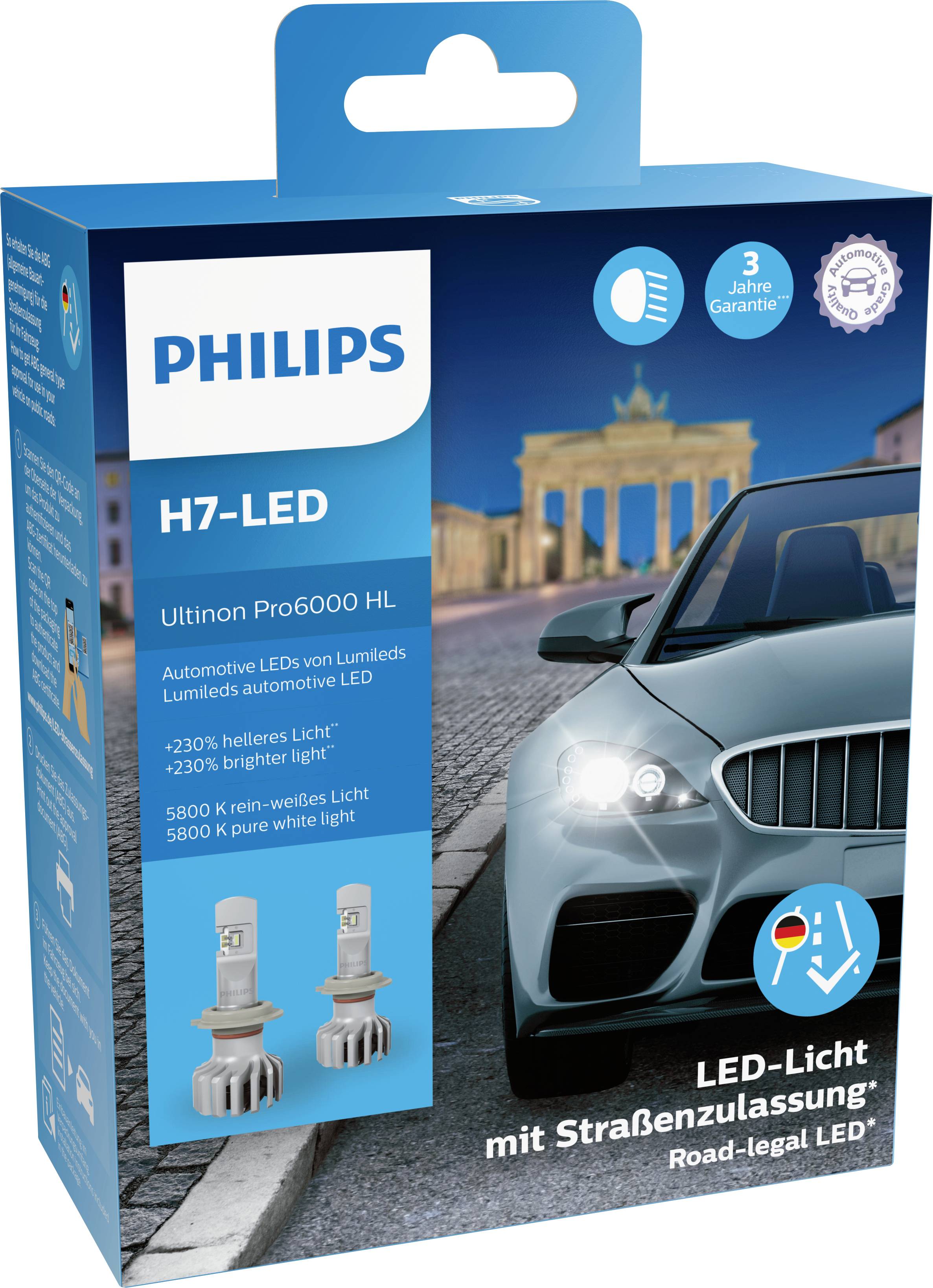 Philips Automotive 11972U6000X2 LED Leuchtmittel Ultinon Pro6000 H7 15 W 12 V-8