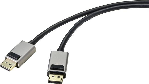 SpeaKa Professional DisplayPort Anschlusskabel DisplayPort Stecker, DisplayPort Stecker 1.00 m Schwarz SP-9510448 8K UHD DisplayPort-Kabel