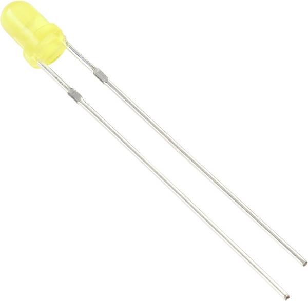TRU COMPONENTS  LED bedrahtet 3 mm Gelb Rund 3 mm 100 mcd 60 ° 20 mA