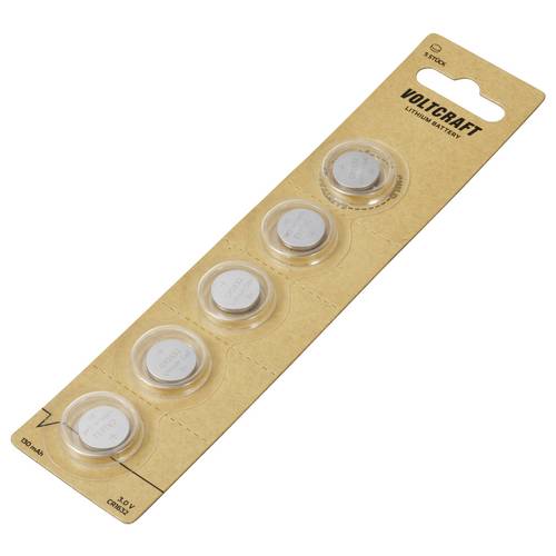 VOLTCRAFT Knopfzelle CR 1632 3 V 5 St. 130 mAh Lithium VC-11888235