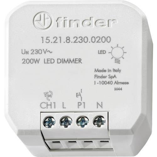 Finder 15.21.8.230.0200 Unterputz Dimmer Geeignet für Leuchtmittel: LED-Lampe Hellgrau