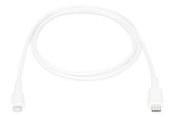 Digitus USB-Kabel USB 2.0 USB-C® Stecker 1.00 m Weiß doppelt geschirmt, mit USB, PVC-Mantel DB-600109-010-W
