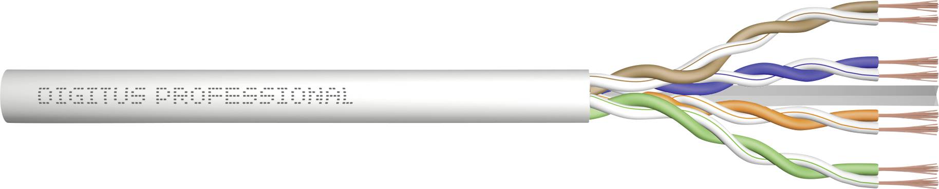 DIGITUS CAT 6A U-UTP Roh-Patchkabel Lange 100 m Box AWG 26/7 LSZH Simplex Farbe Grau