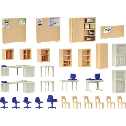 Kibri 38654 H0 Deko-Set Büromöbel Fertigmodell