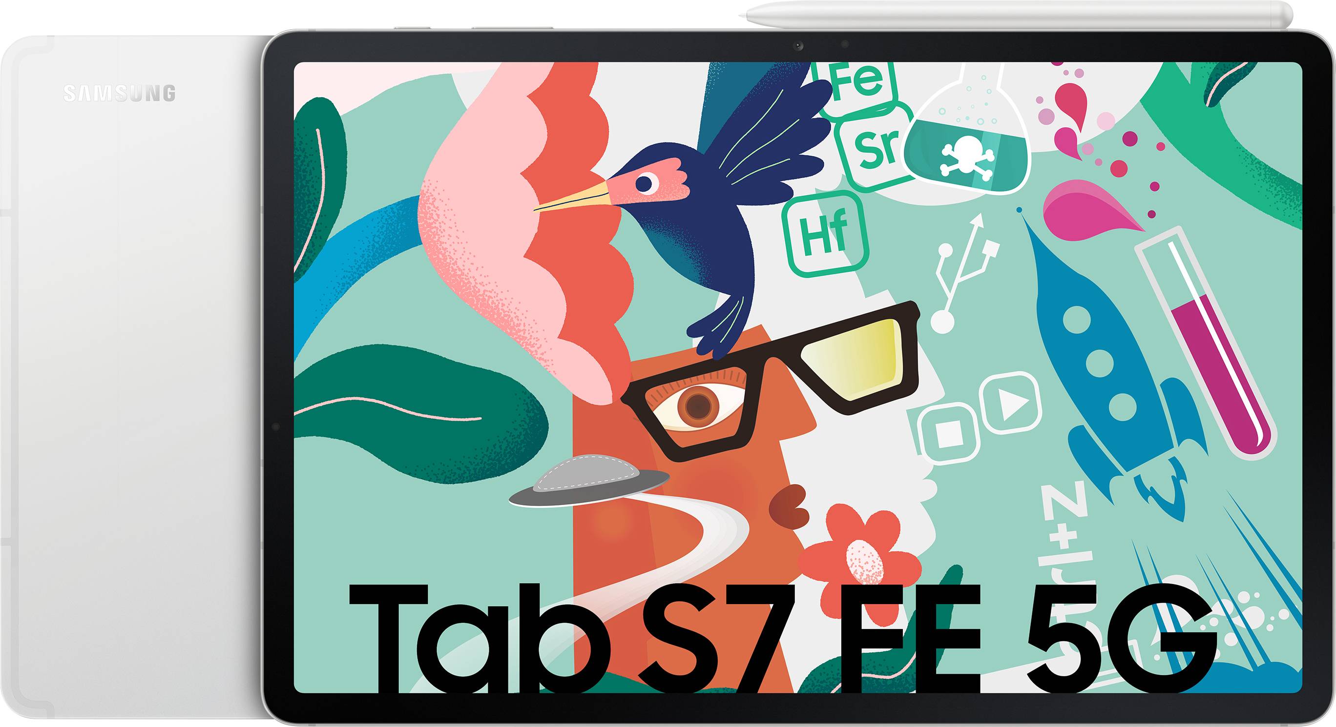 Samsung Galaxy Tab S7 FE 5G, LTE/4G, UMTS/3G, GSM/2G, WiFi 64 GB Silber  Android-Tablet 31.5 cm (12.4 Zoll) 2.2 GHz Qualc kaufen