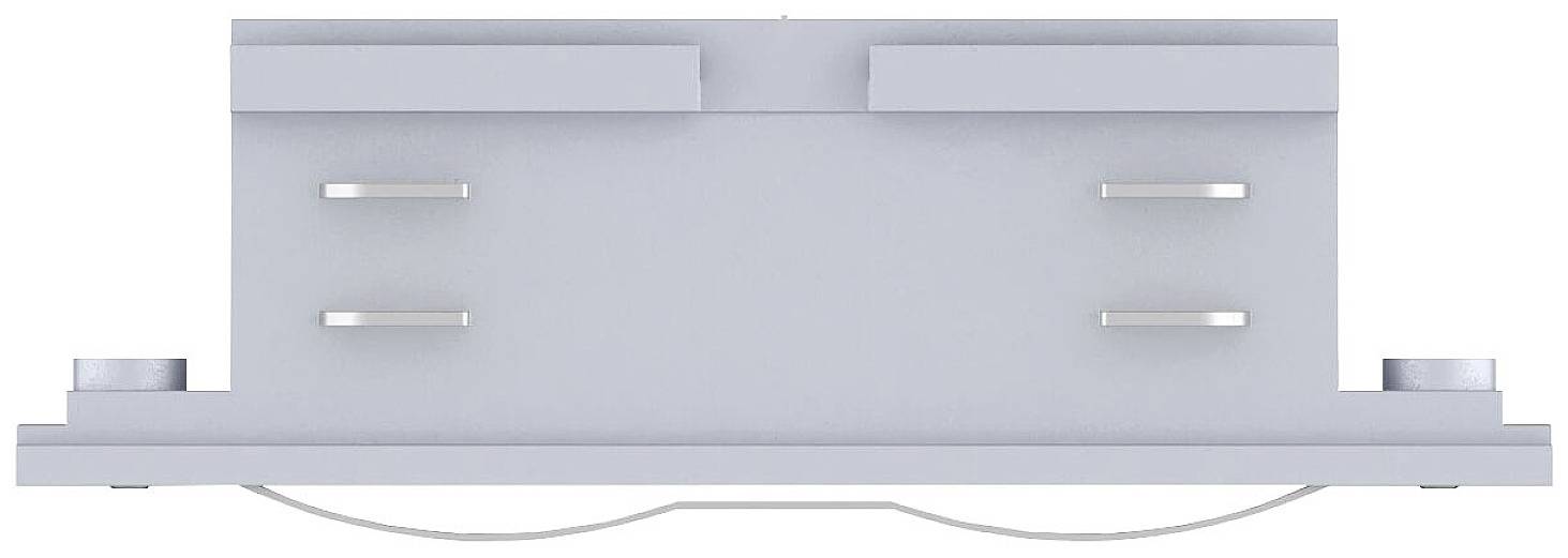 Eine moderne, rechteckige Wandleuchte mit mattem Glasdesign und zwei Leuchtstreifen. Geeignet für stilvolle, dezente Beleuchtung.