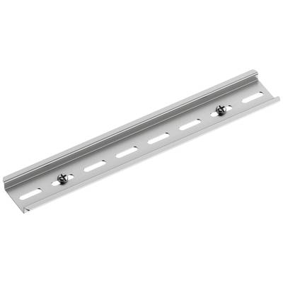 Metallschiene mit mehreren Langlöchern und zwei Schrauben.