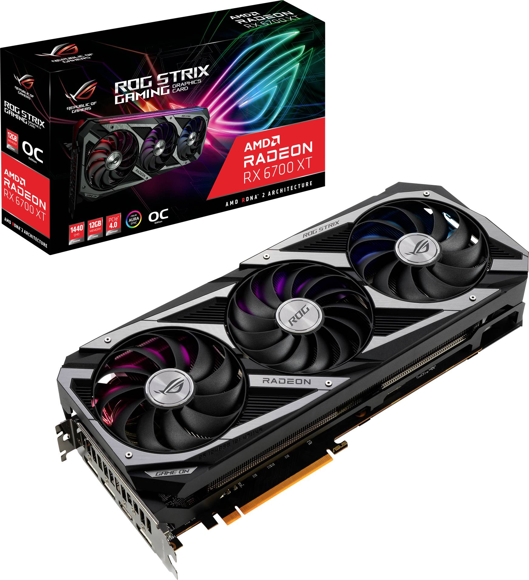 ASUS ROG-STRIX-RX6700XT-O12G-GAMING - OC Edition - Grafikkarten - Radeon RX 6700 XT - 12 GB GDDR6 - PCIe 4.0-0