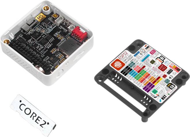 'Microcontroller-Platine' mit Anschlüssen und 'ESP32'-Modul, kompatibilitätsinfo auf Platine aufgedruckt, Hauptchip als Highlight.