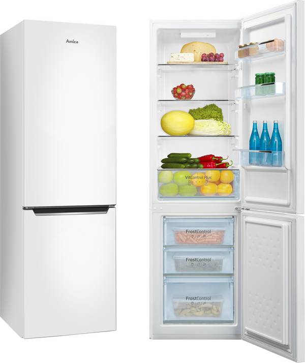 Amica KGCL 387150 W Kühl-Gefrier-Kombination EEK: E (A - G) 262 l Weiß