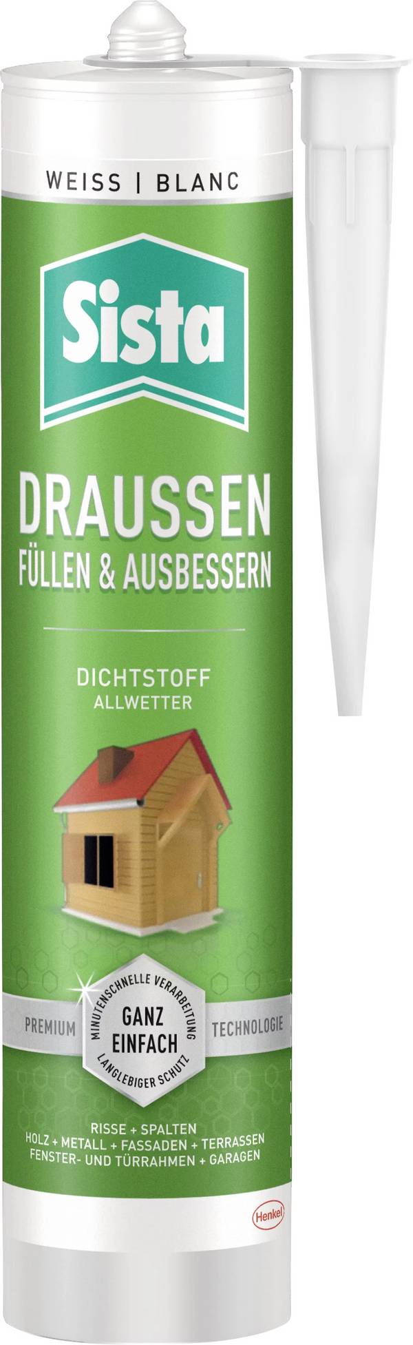 Sista SLOWS Sanitär-Silikon Herstellerfarbe Weiß SLOWS 280 ml