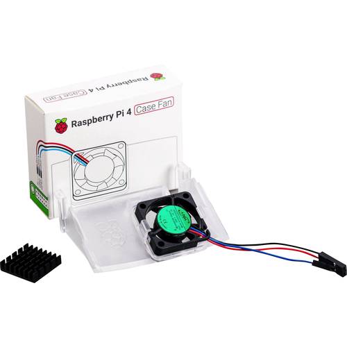 Raspberry Pi® RB-Case-Fan Aktiver Lüfter Passend für (Entwicklungskits): Raspberry Pi® Weiß