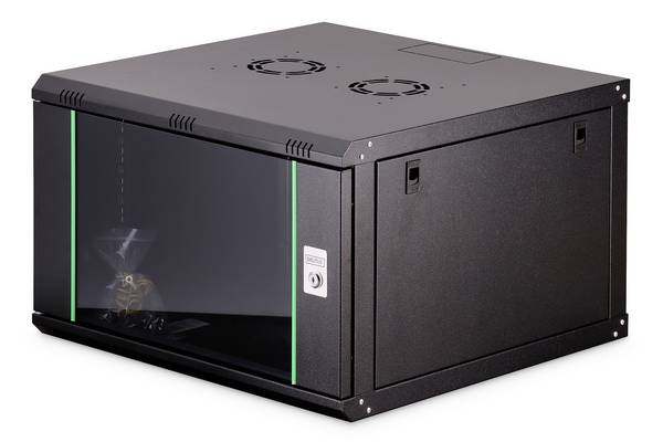 Digitus DN-19 07U-6/6-EC-SW 19 Zoll Wandgehäuse (B x H x T) 600 x 416 x 600 mm 7 HE Schwarz, Schwarz (matt), Schwarz (RAL 9005)