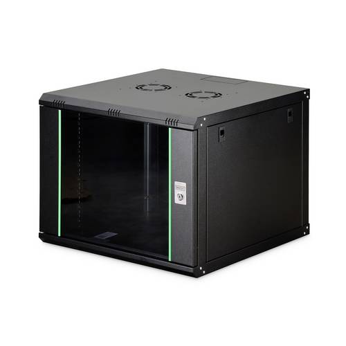 Digitus DN-19 09U-6/6-EC-SW 19 Zoll Wandgehäuse (B x H x T) 600 x 505 x 600 mm 9 HE Schwarz, Schwarz (matt), Schwarz (RA...