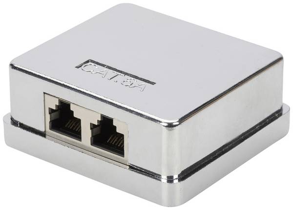 Digitus Netzwerkdose Aufputz CAT 6a 2 Port Mehrfarbig
