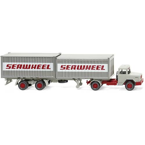 Wiking 052402 H0 LKW Modell Magirus Deutz Containersattelzug Seawheel