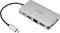 Ein USB-C-Hub mit mehreren Anschlüssen, darunter HDMI, VGA, Ethernet, USB und SD-Kartenleser. Geeignet für erweiterte Konnektivität.