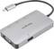 USB-C-Hub mit mehreren Anschlüssen, einschließlich VGA, HDMI und USB, von der Marke Targus. Ideal für Laptopverbindungen.