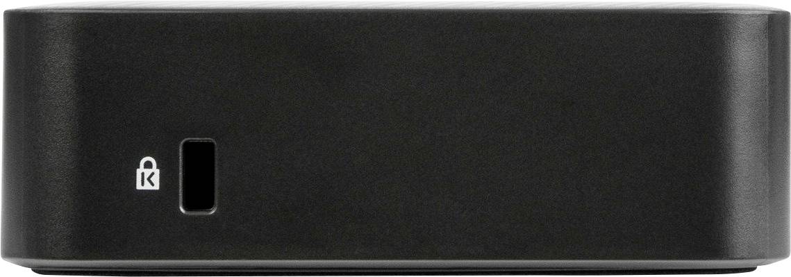 Schwarzes elektronisches Gerät mit einem kleinen Schlüsselsymbol an der linken Seite; wahrscheinlich ein Sicherheits- oder Speichermodul.