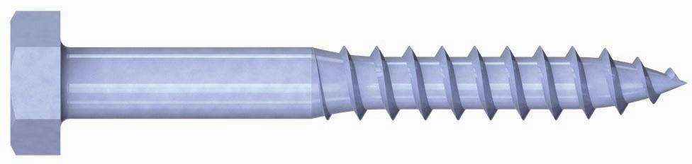 Reisser 28345 Holzschraube 6 mm 80 mm Außensechskant Stahl galvanisch verzinkt 200 St.