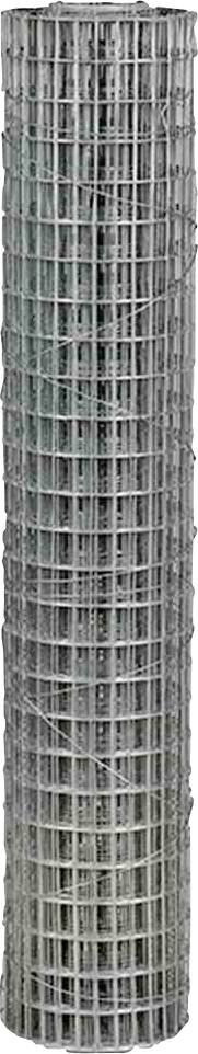 Rolle eines silbernen Maschendrahtzauns, vertikal aufgerichtet.