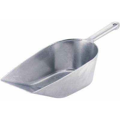 Metallschaufel mit langem Griff, verwendet zum Schöpfen von Materialien. Ideal für Körner, Zucker oder Mehl in einem Küchenumfeld.