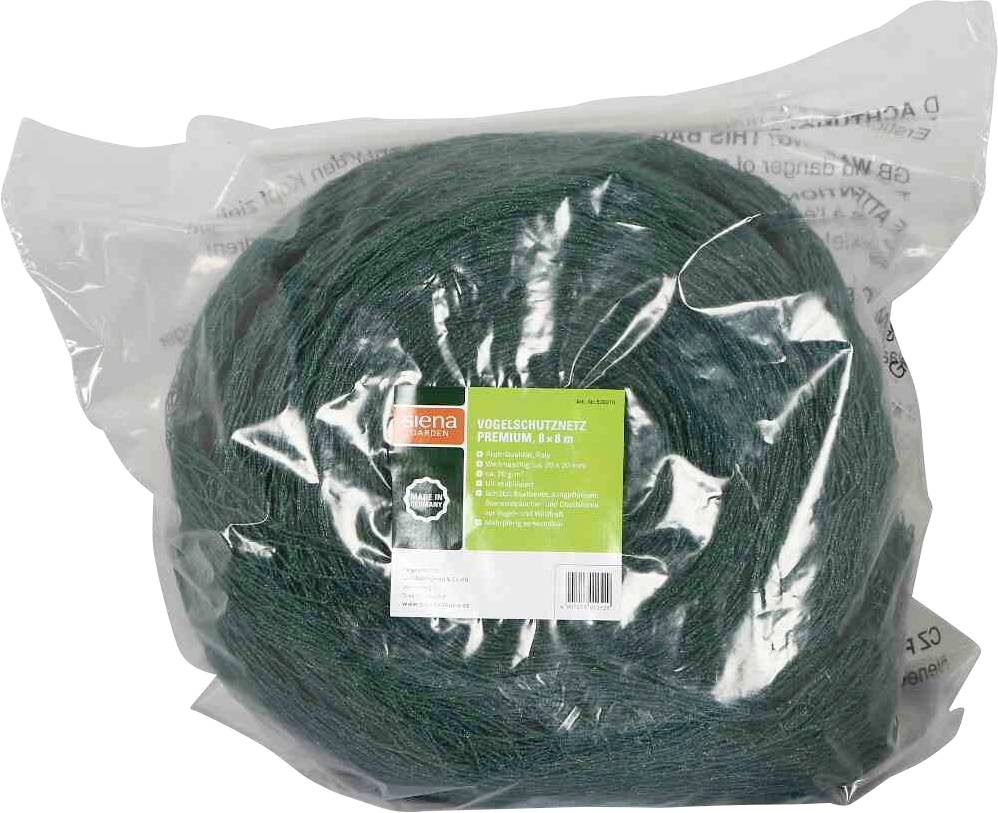 Siena Garden 25300-2-36 Vogelschutznetz 8x8m, Profi 20x20mm, Bändchen 1 St.