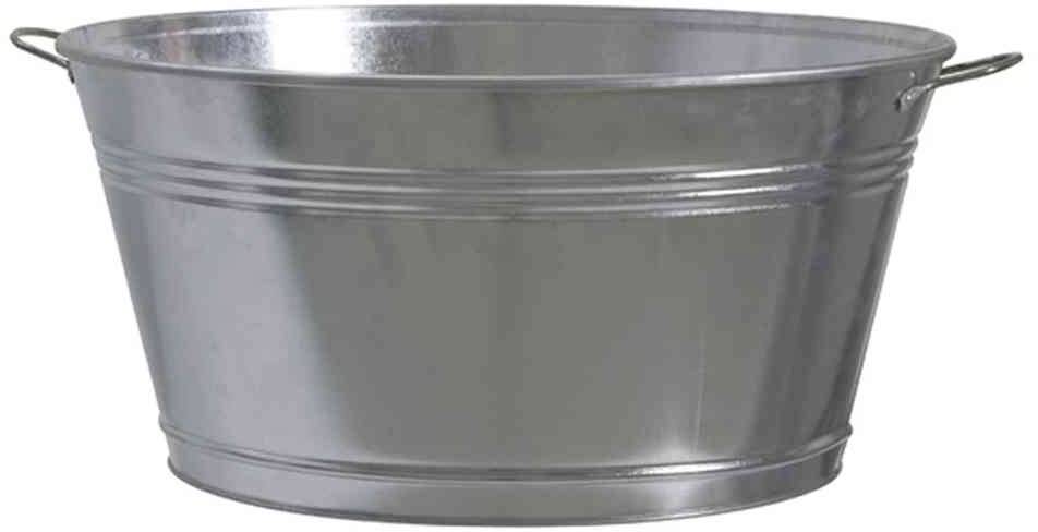 Siena Garden 543530 Zinkwanne, silber, Ø51x25 cm Stahlblech, verzinkt 1 St.