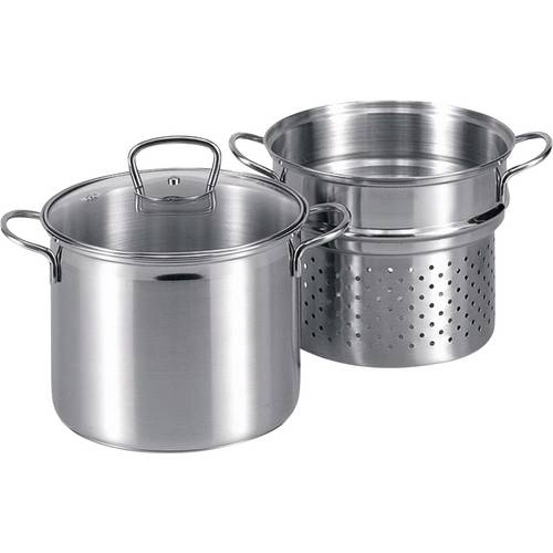 Thumbnail - KARL KRÜGER Spaghettitopf mit Glasdeckel 6,5 l Ø24cm Edelstahl 3teilig