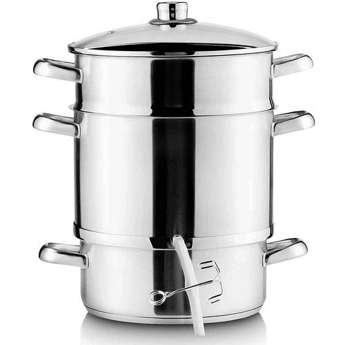 Thumbnail - Siena HOME Entsafter Fruchtentsafter Edelstahl 26 cm 26 cm, 8 l, mit Glasdeckel