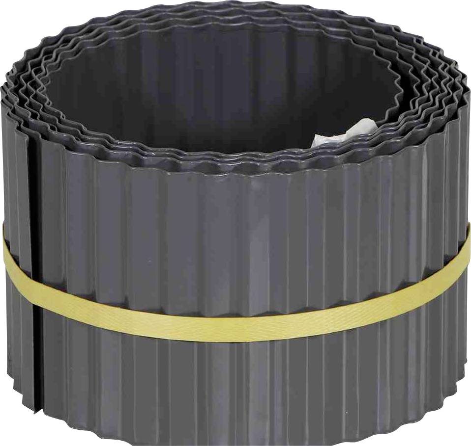 Siena Garden 557093 Rasenkante aus Metall, grau 6 m x 150 mm, grau 1 St.