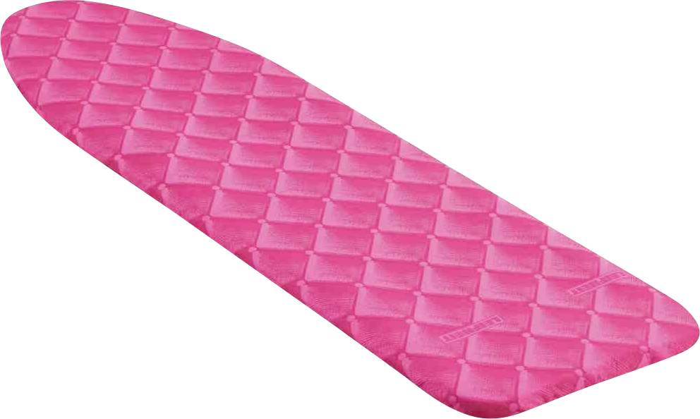 Ein pinker Yoga- oder Fitnessmatte mit rautenförmigem Muster, geeignet für Sport- und Entspannungsübungen.