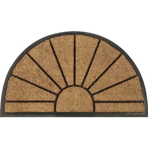 Thumbnail - Siena Garden 1711441077 Gummifußmatte Sonne Fußmatte (L x B) 45 cm x 75 cm Schwarz, Beige