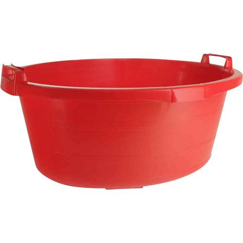 Wanne oval 65 cm/40 l rot hochstehende Griffe