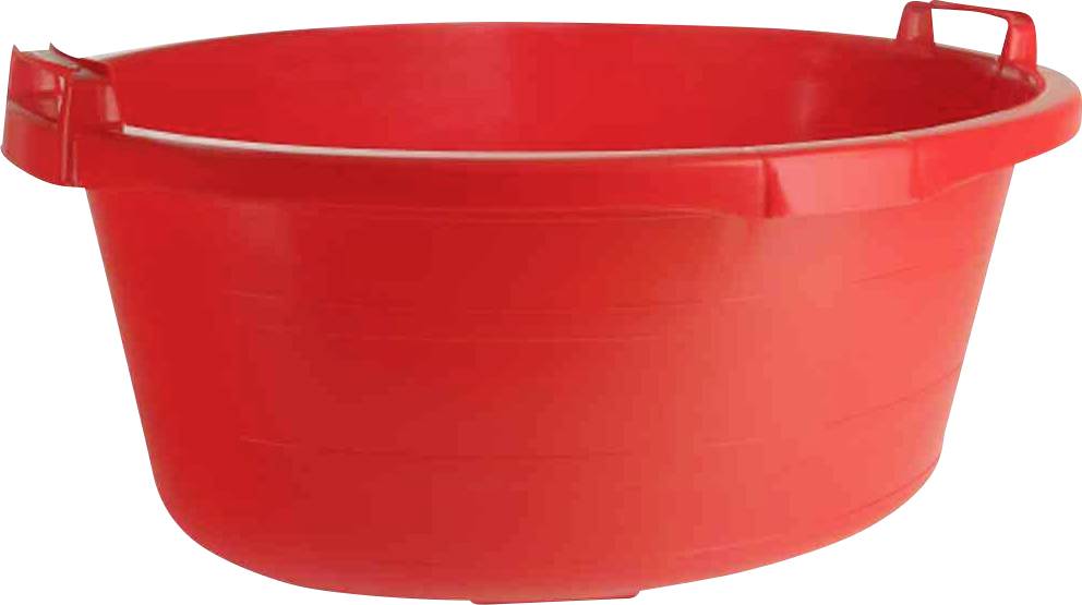 Wanne oval 75 cm/60 l rot hochstehende Griffe