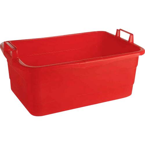 Wanne eckig 50 cm/26 l rot hochstehende Griffe
