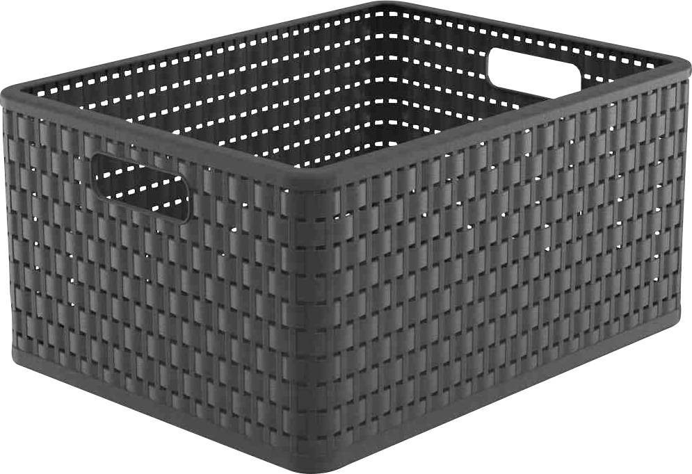 Rotho 1166808853 Aufbewahrungskorb (L x B x H) 43 x 33 x 21.5 cm Anthrazit 1 St.