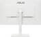 Ein weißer Computermonitor der Marke Asus, von hinten gesehen.