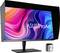 ASUS ProArt Monitor auf schwarzem Standfuß, mit farbenfrohem Display und integriertem Sichtschutz; geeignet für professionelle Grafikarbeiten.