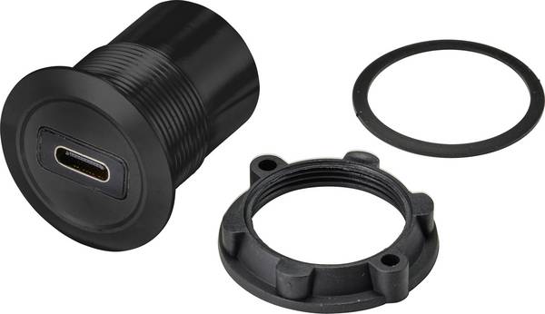 TRU COMPONENTS TC-9534340 USB-Einbaubuchse 3.1 Buchse, Einbau USB-C™ 3.1 Buchse auf USB-A 3.0 Buchse Paneldicke: 1-10 mm Inhalt: 1 St.
