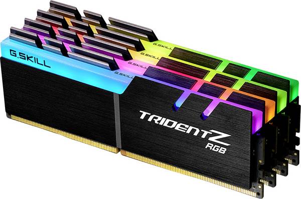 G.Skill Trident Z RGB PC-Arbeitsspeicher Kit   DDR4 32 GB 4 x 8 GB Non-ECC 3600 MHz 288pin DIMM CL16-19-19-39 F4-3600C16Q-32GTZRC