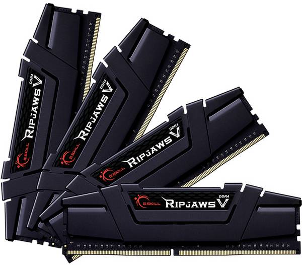 G.Skill Ripjaws V PC-Arbeitsspeicher Kit   DDR4 32 GB 4 x 8 GB Non-ECC 4000 MHz 288pin DIMM CL18-22-22-42 F4-4000C18Q-32GVK