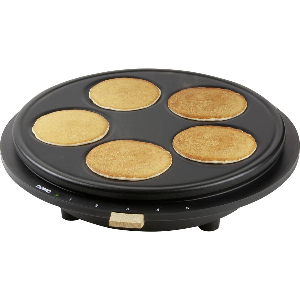 DOMO DO9227P Pancake platen Anti-aanbaklaag, Controlelampje Zwart