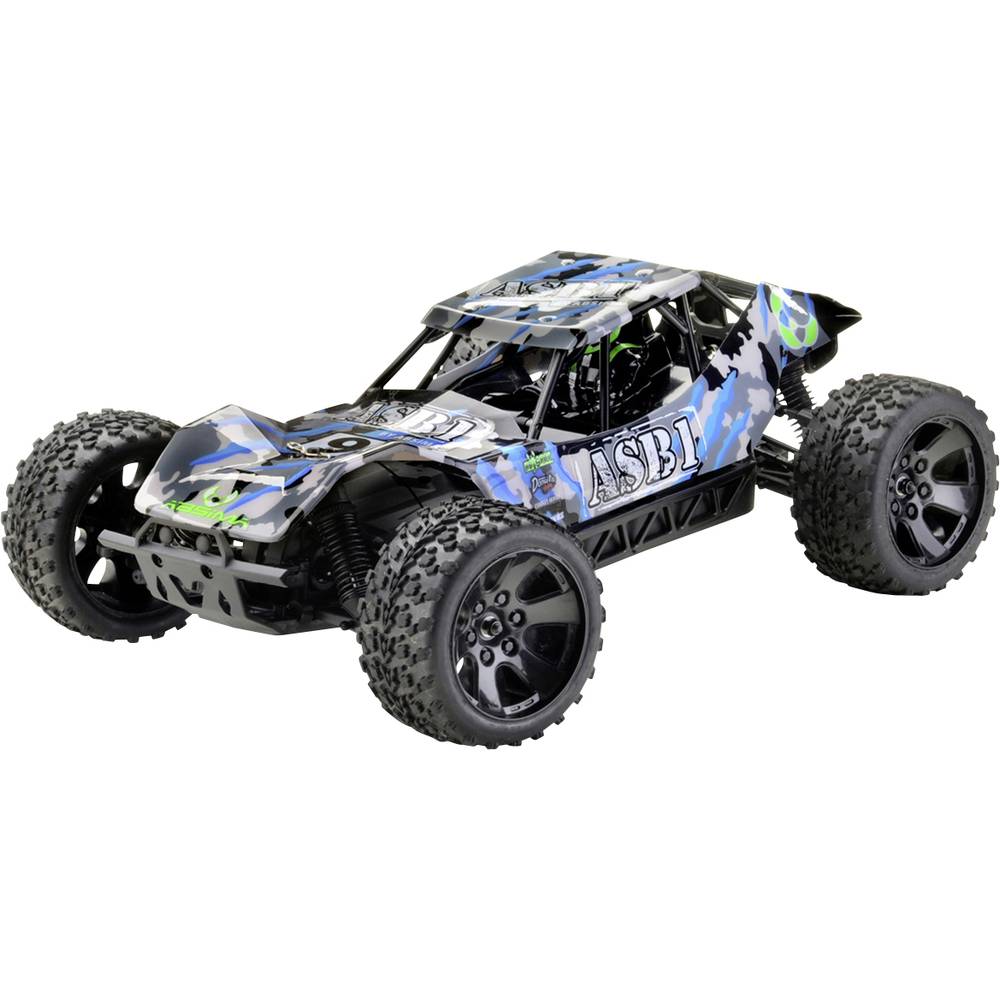 Absima ASB1 Chassis Camouflage wit Brushed 1:10 RC modelauto voor beginners Elektro Buggy 4WD RTR 2,