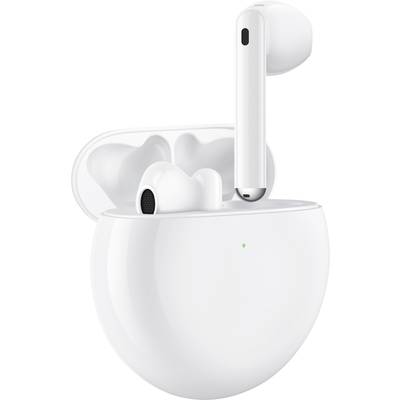 HUAWEI FreeBuds 4  In Ear Kopfhörer Bluetooth®  Weiß Noise Cancelling Headset, Magnetisch, Touch-Steuerung