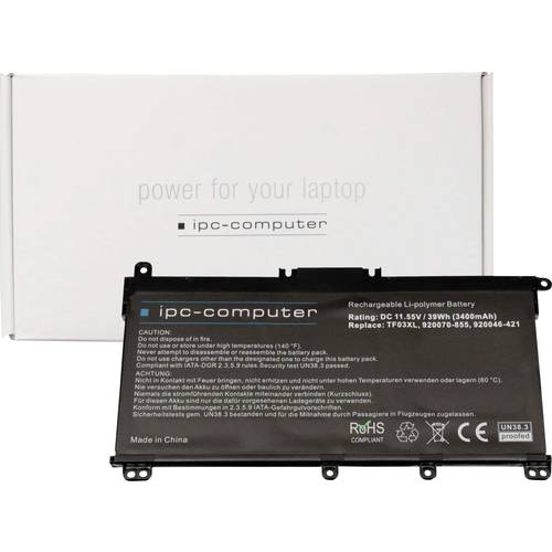 Thumbnail - ipc-computer Notebook-Akku TF03 Replace 11.55 V 3400 mAh HP