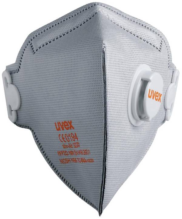 uvex silv-Air classic 3220 8763220 Feinstaubmaske mit Ventil FFP2 15 St. EN 149:2001 DIN 149:2001