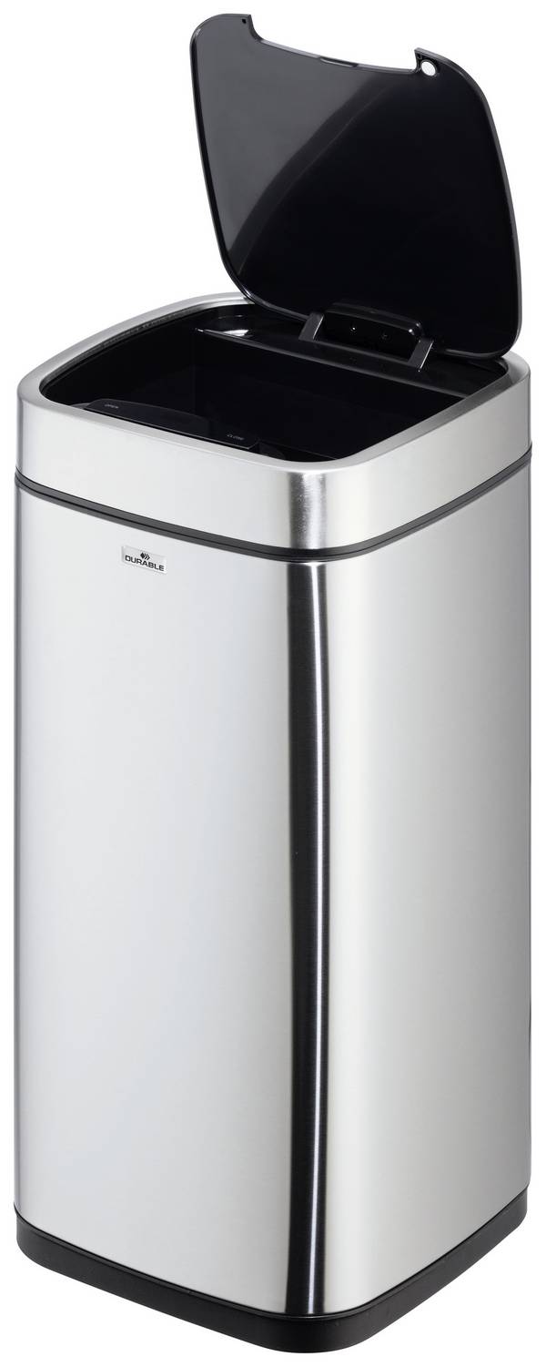 Durable 342223 342223 Mülleimer 21 Edelstahl (L x B x H) 270 x 270 x 570 mm Silber One-Touch-Deckelöffnung 1 St.