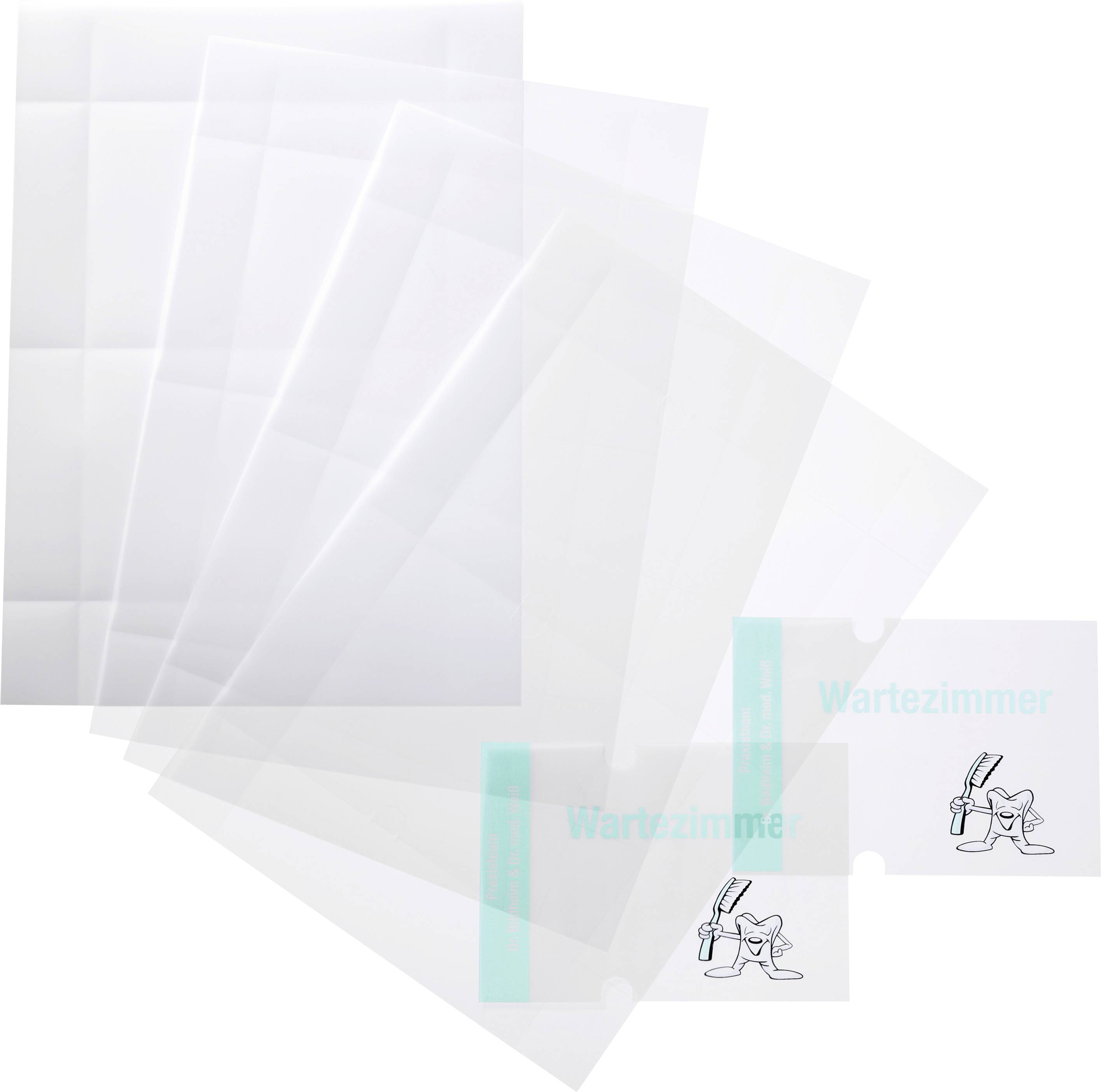 DURABLE CRYSTAL SIGN - 148 x 148 mm 20 Stck. transparente klare Folie-0