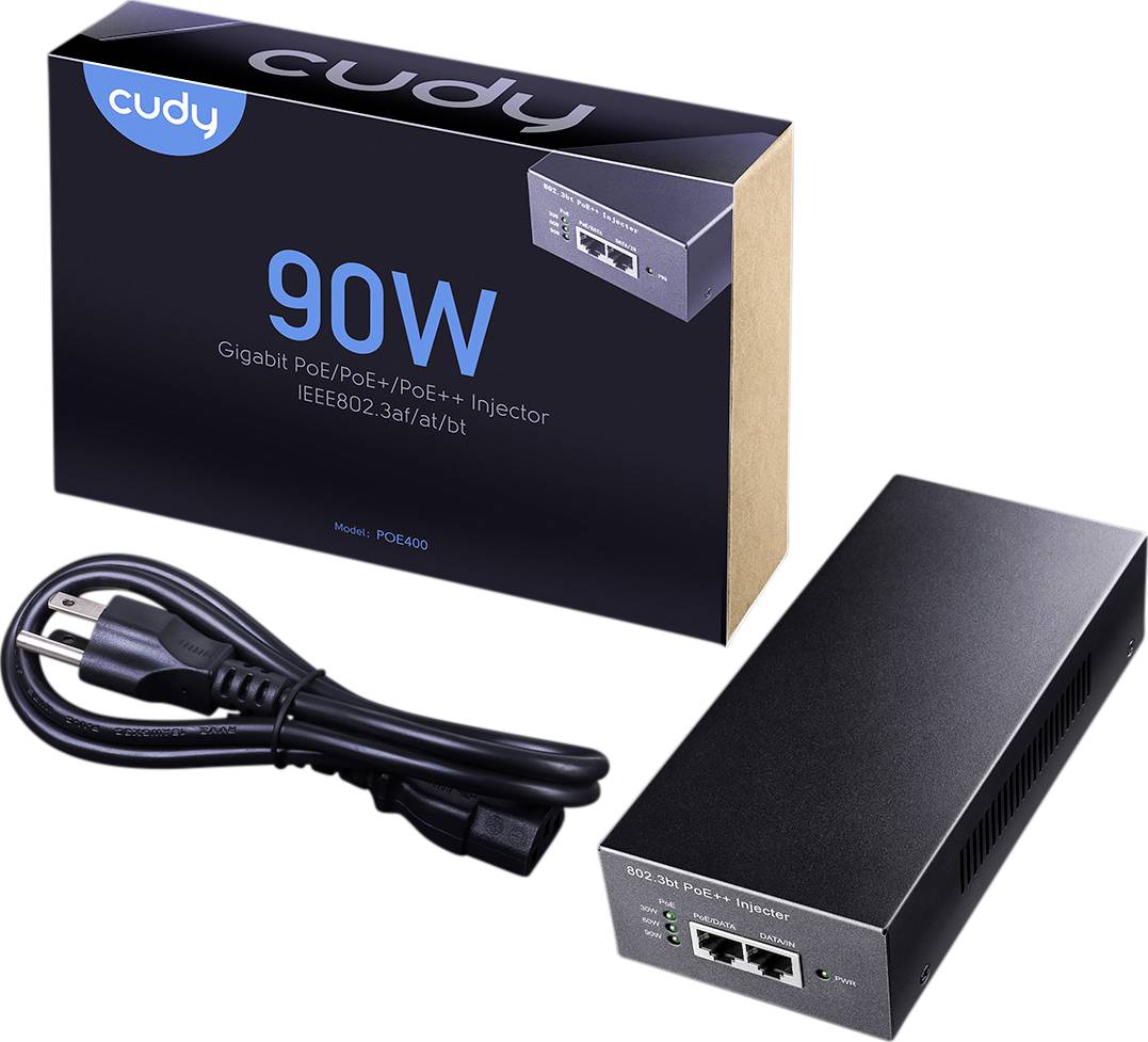 cudy POE400 PoE Injektor 1 GBit/s IEEE 802.3bt, IEEE 802.3af (12.95 W), IEEE 802.3at (25.5 W)-2